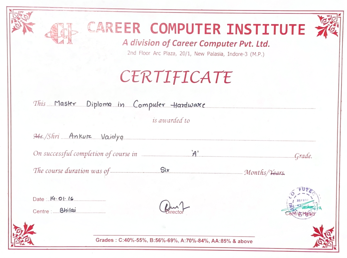 Certificate 3